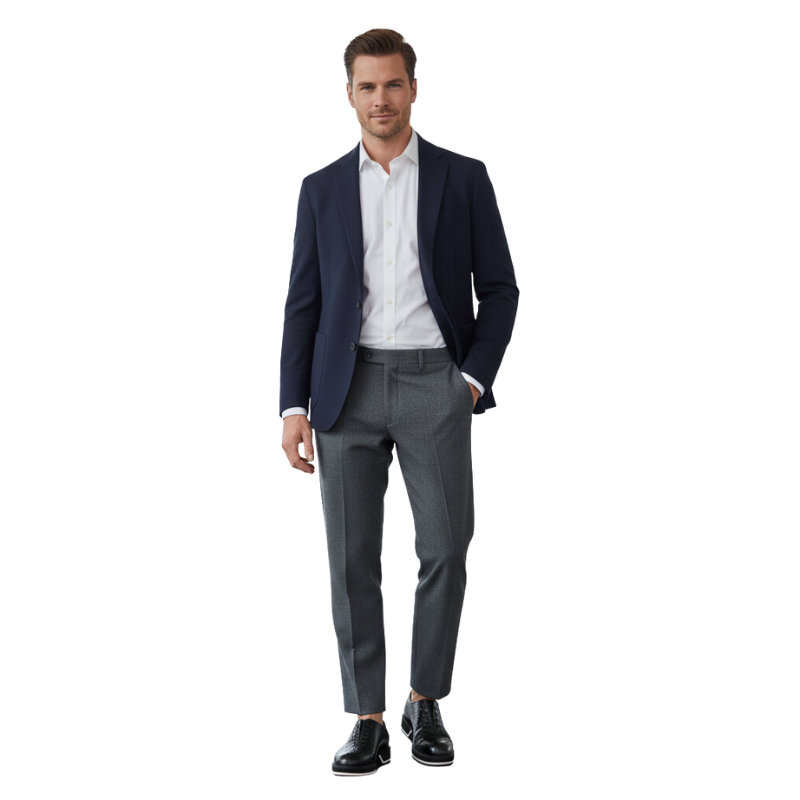 Italian Leather Black Sneaker with Stylish Hybrid Sole