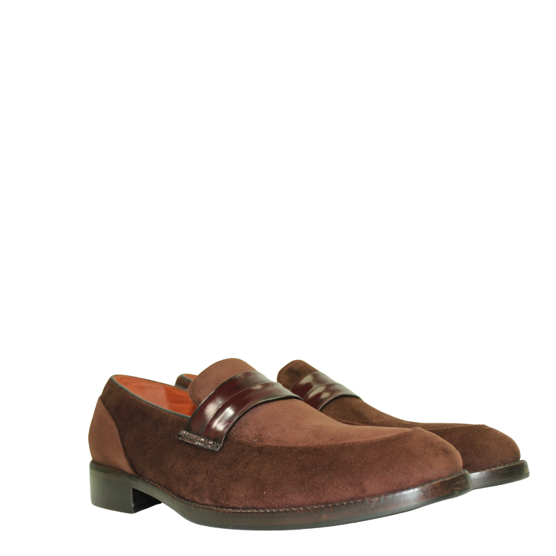 Luxury Suede Leather Brown Slip on for Men's