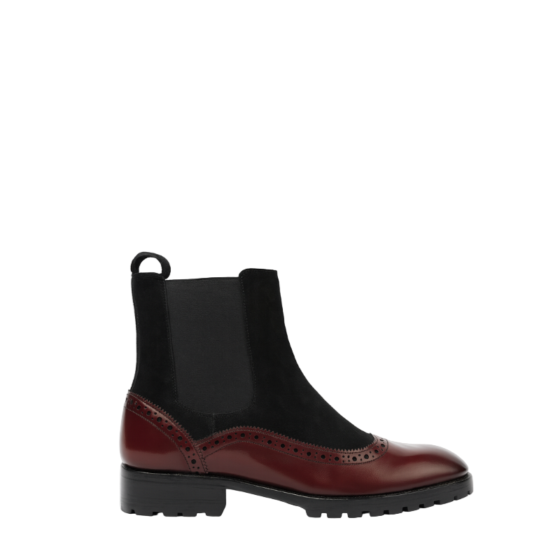 Luxury Dual Tone Round Toe Chelsea Boot