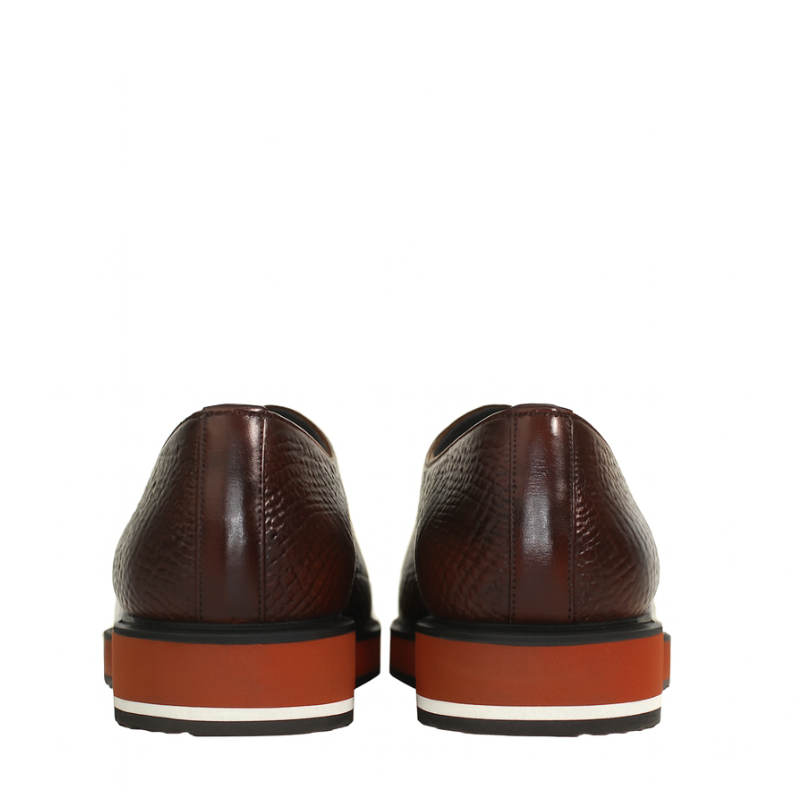 Italian Leather Black Sneaker with Stylish Hybrid Sole