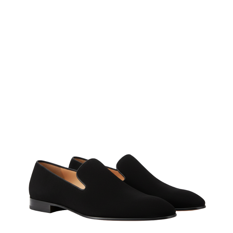 Luxury Elegant Minimalist Black Velvet Loafers