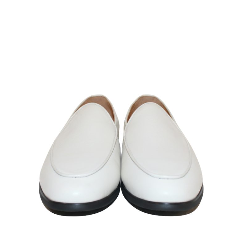 Luxury Leather Light Tan Slip On Ivory Design Loafers