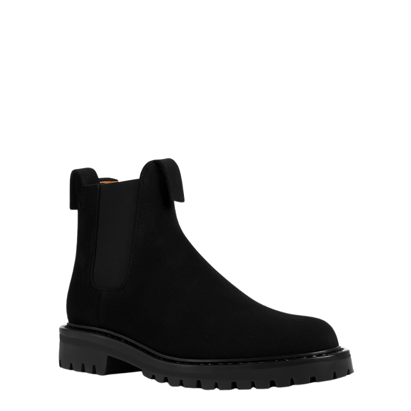 Round Toe Suede Chelsea Boots