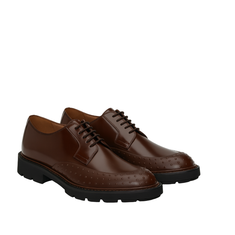 Premium Brown Leather Brogue Shoes
