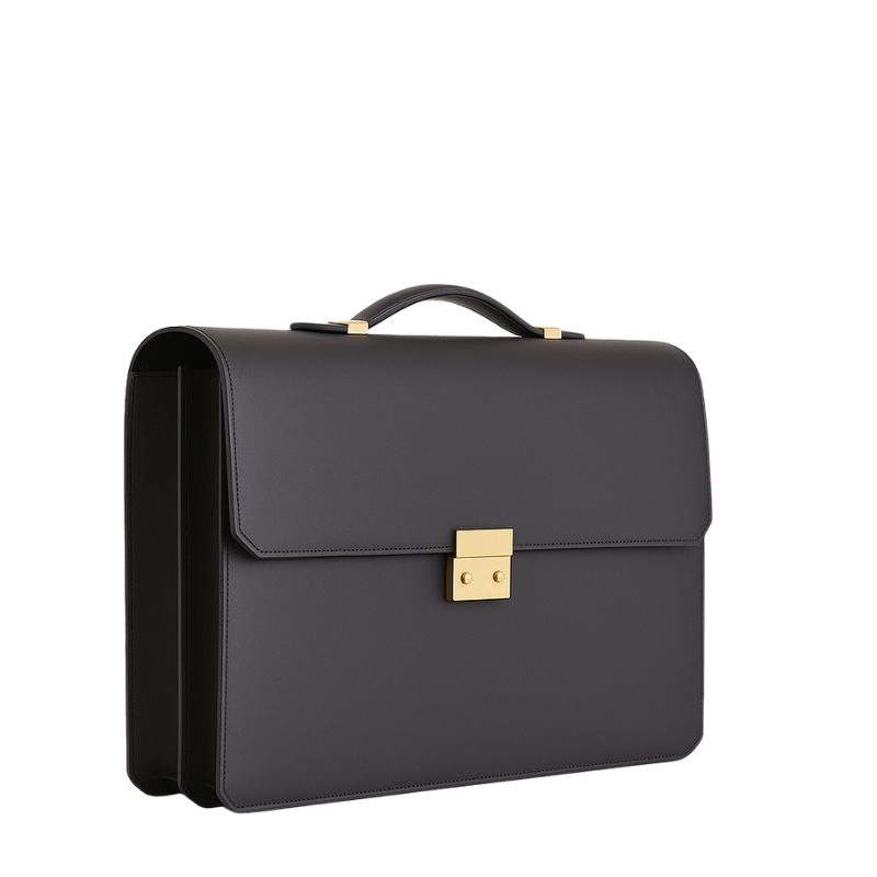 Men's Double Compartment Classy Burgundy  Briefcase