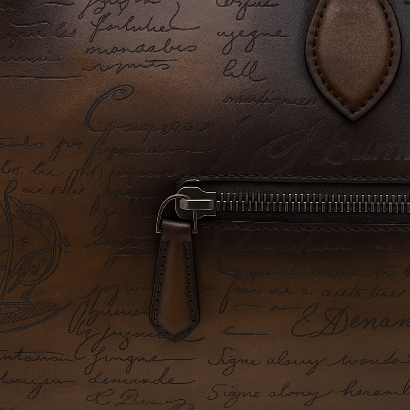 Premium Travel Duffel Leather Blue Luggage Bag