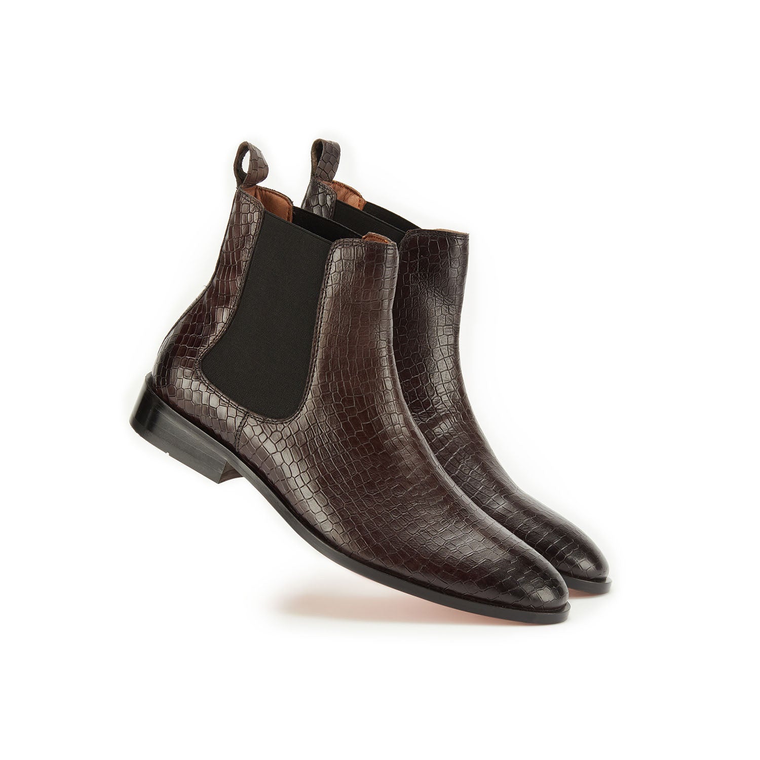 Light Brown Croco Boots