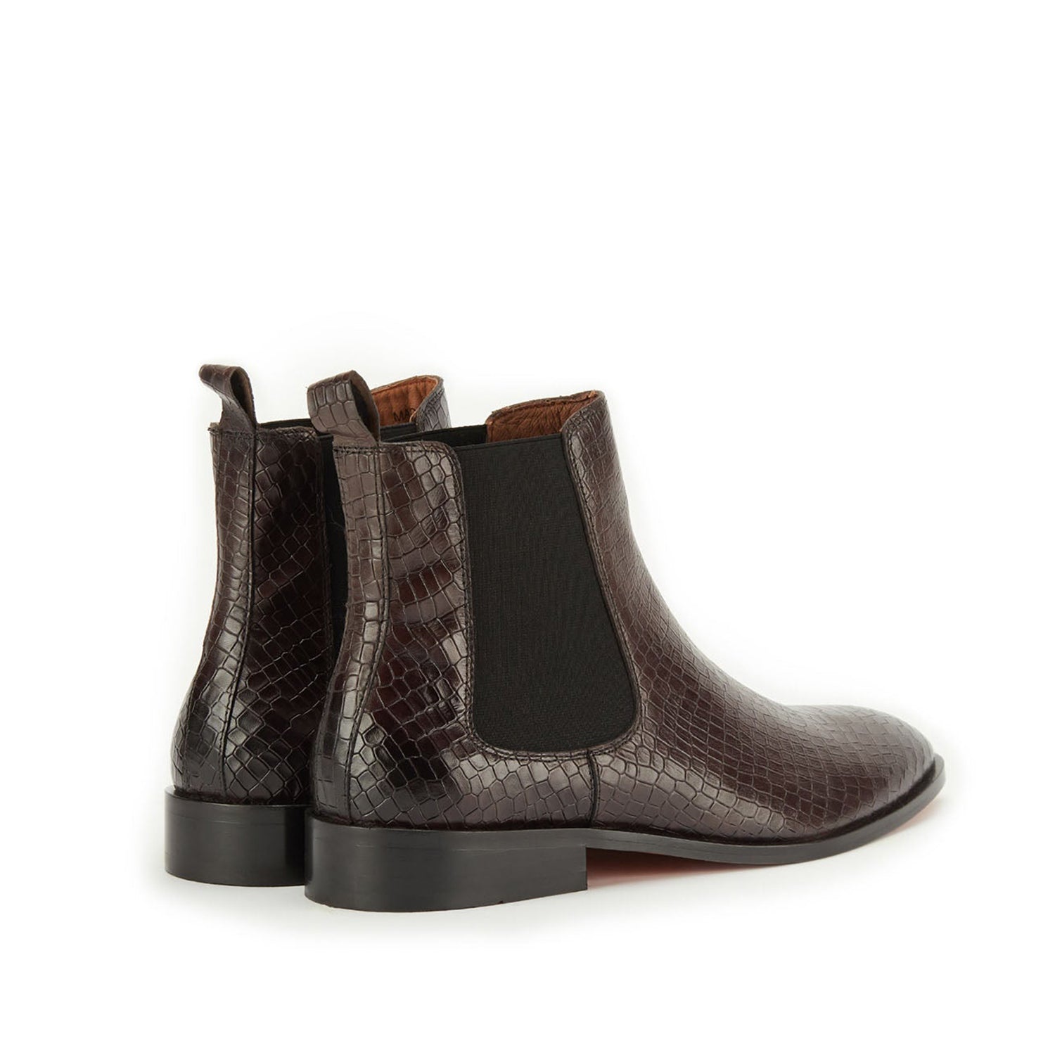 Light Brown Croco Boots