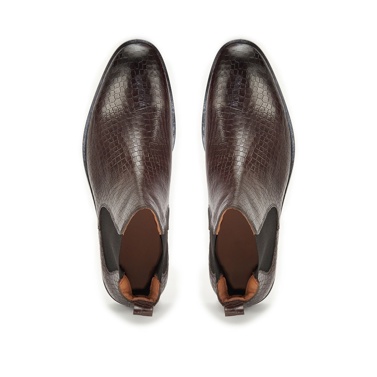 Light Brown Croco Boots