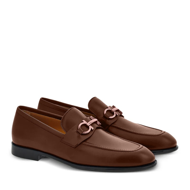 Penny Plaque Leather Loafers