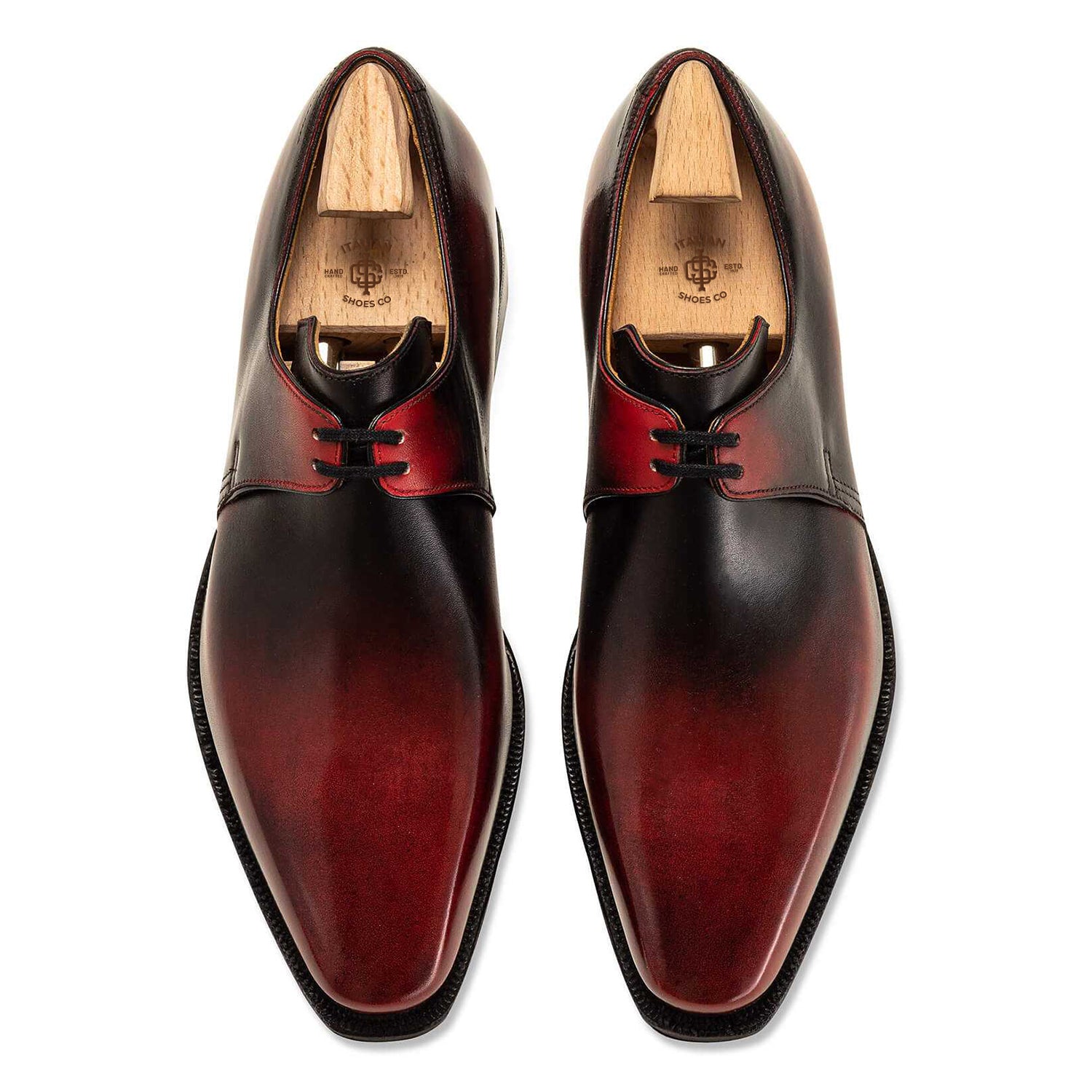 Dark Red Calf Leather Shoes