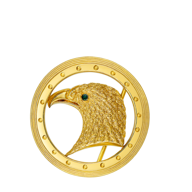 Golden Inbuilt Stone Circle Whisperwind Head Buckle