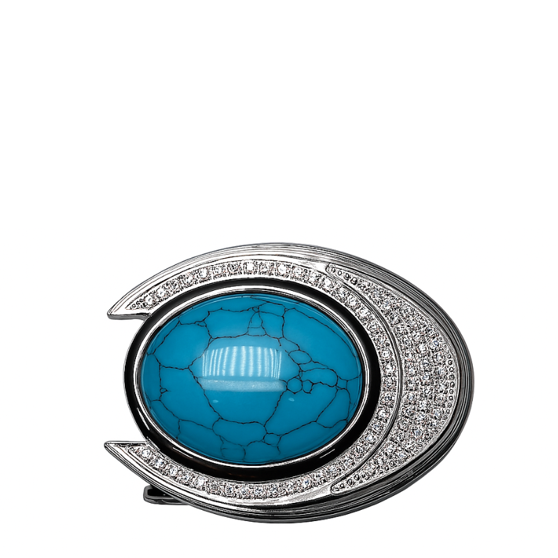 Ocean Gaze with Silver Diamond Regal Buckle
