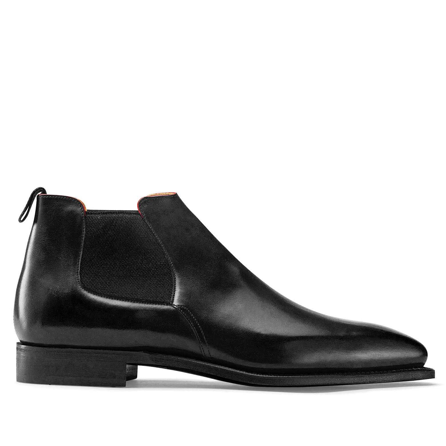 Black Calf Leather Boots