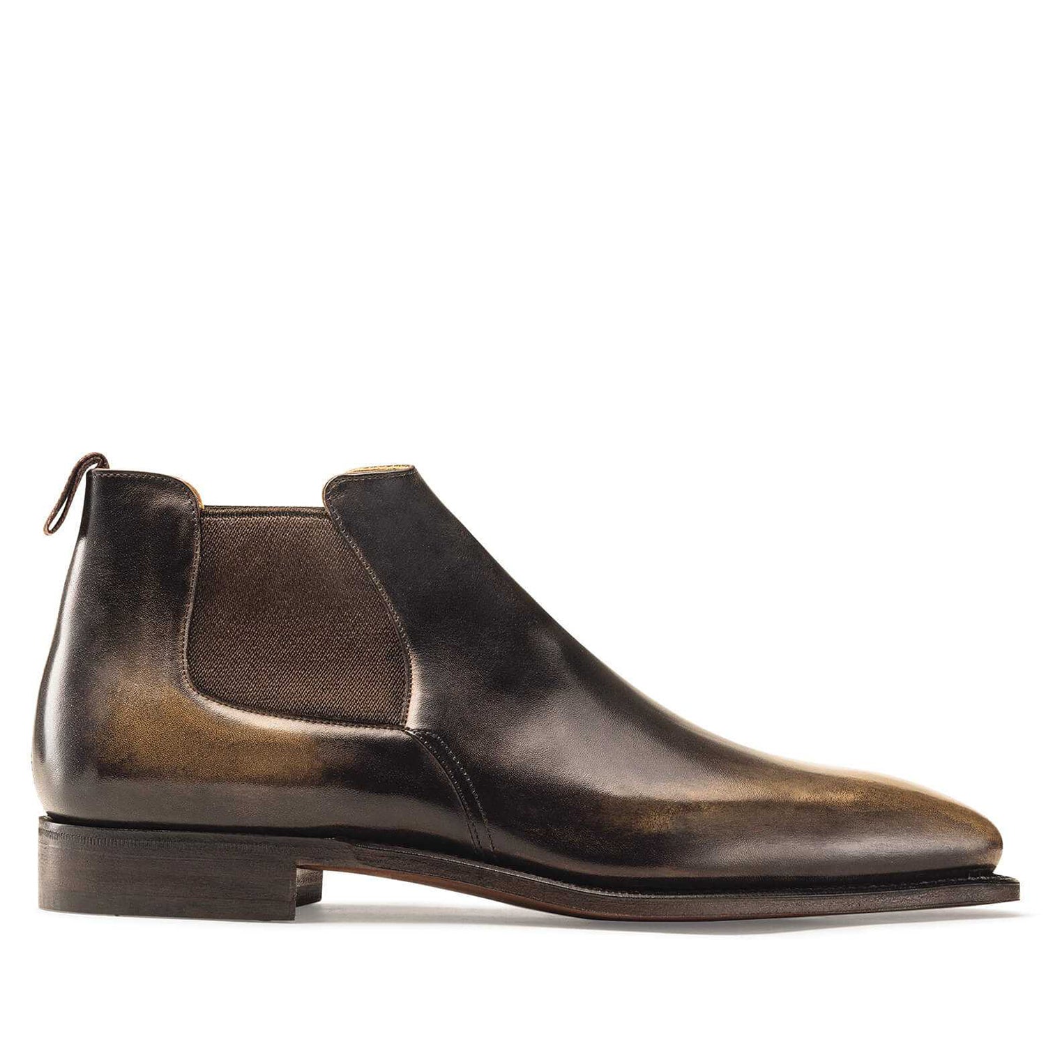 Old Black Calf Leather Boots