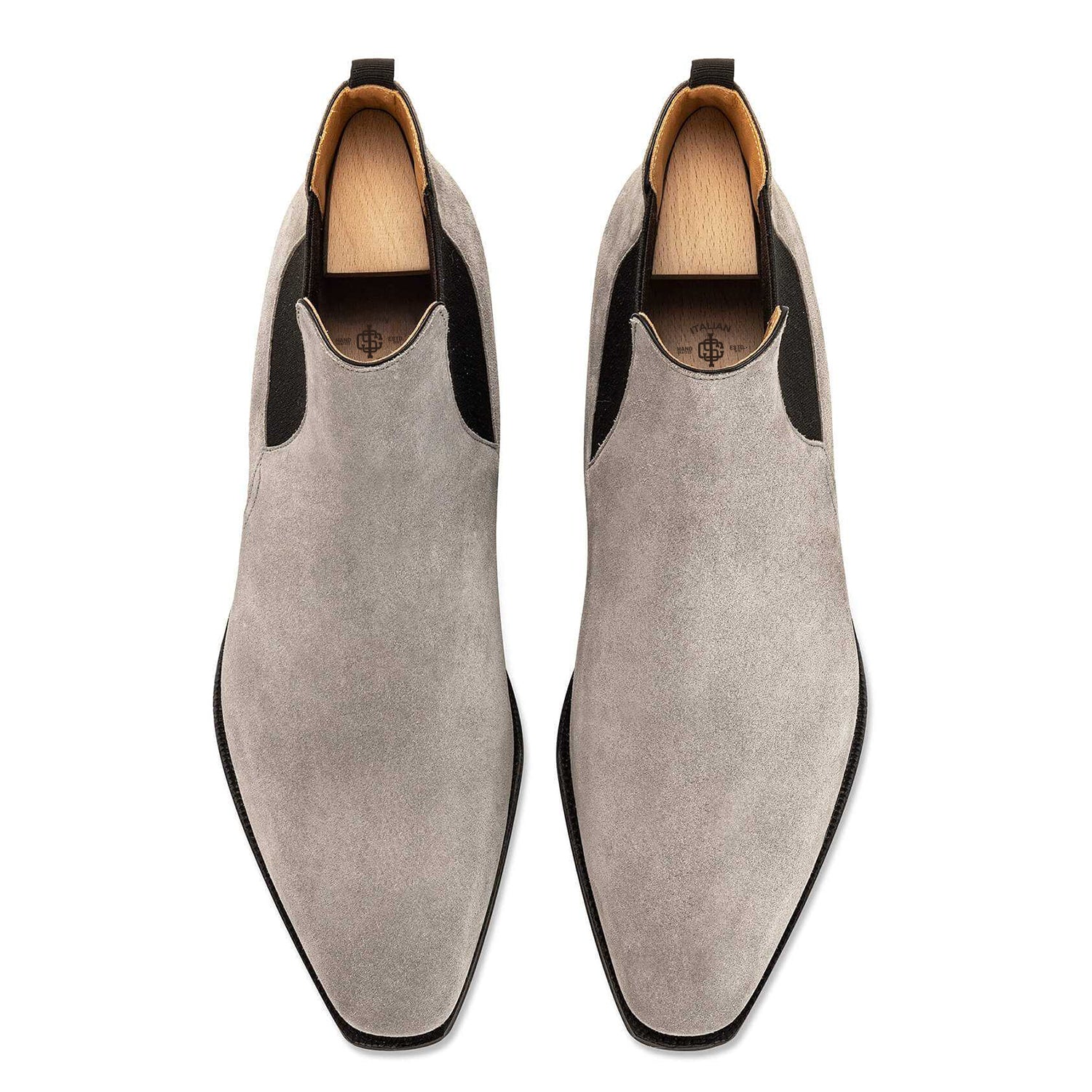 GREY BOOTS SUEDE CALF LEATHER