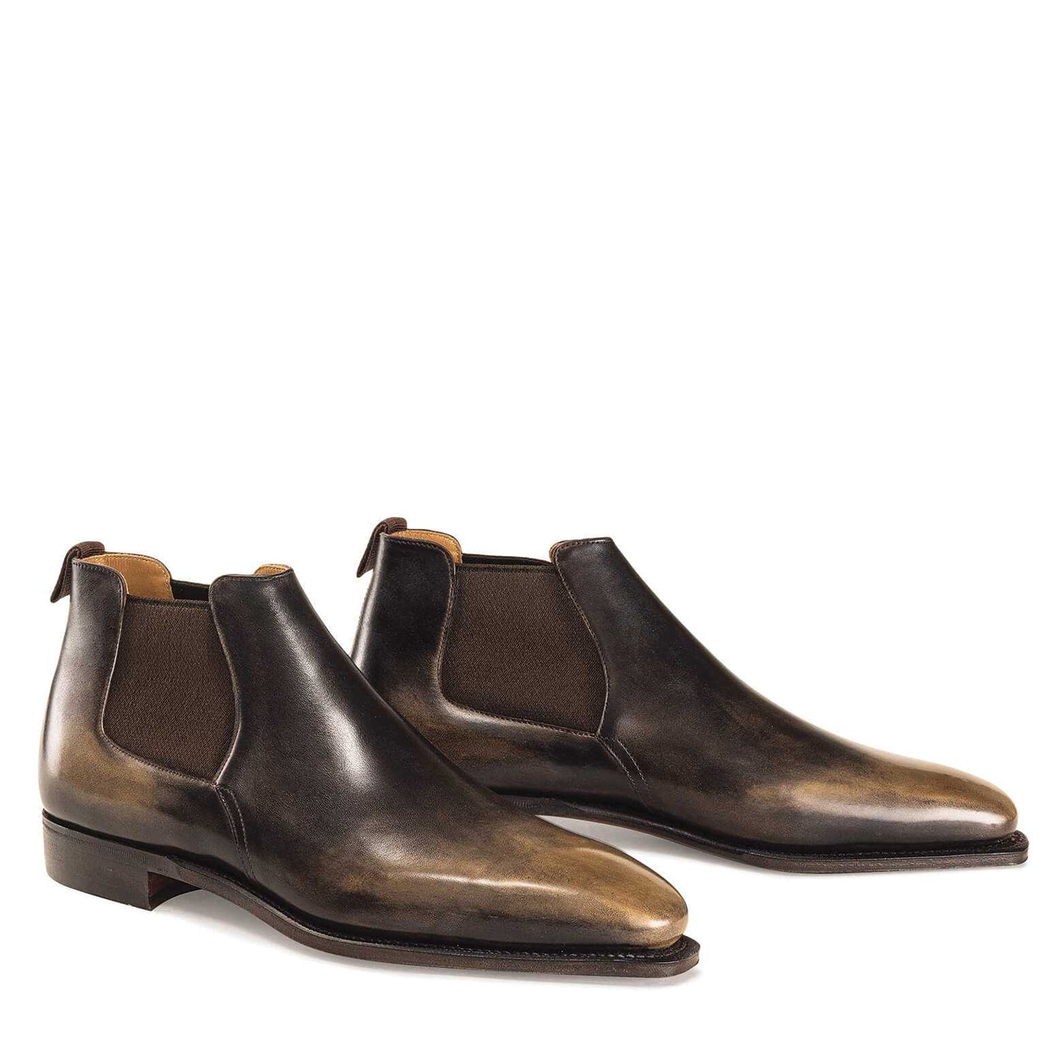 Old Black Calf Leather Boots