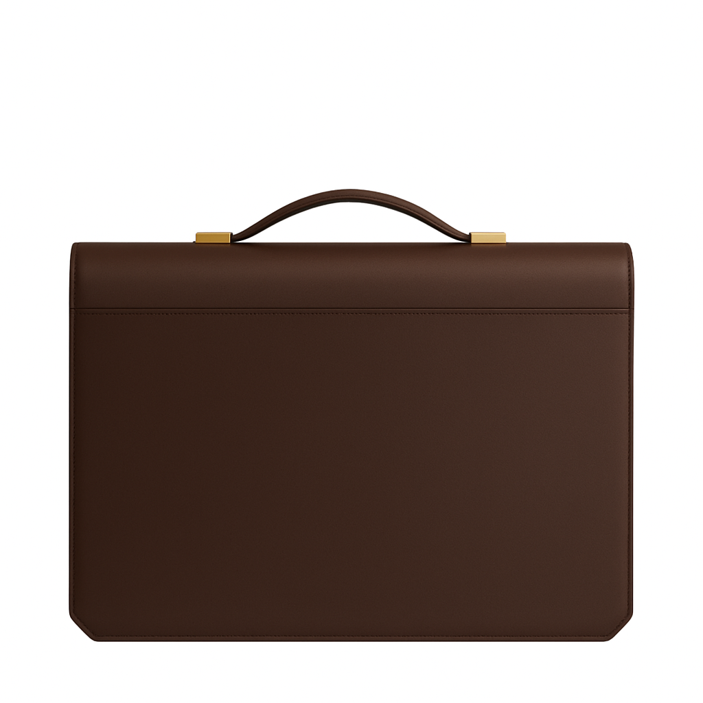 Men's Double Compartment Classy Burgundy  Briefcase