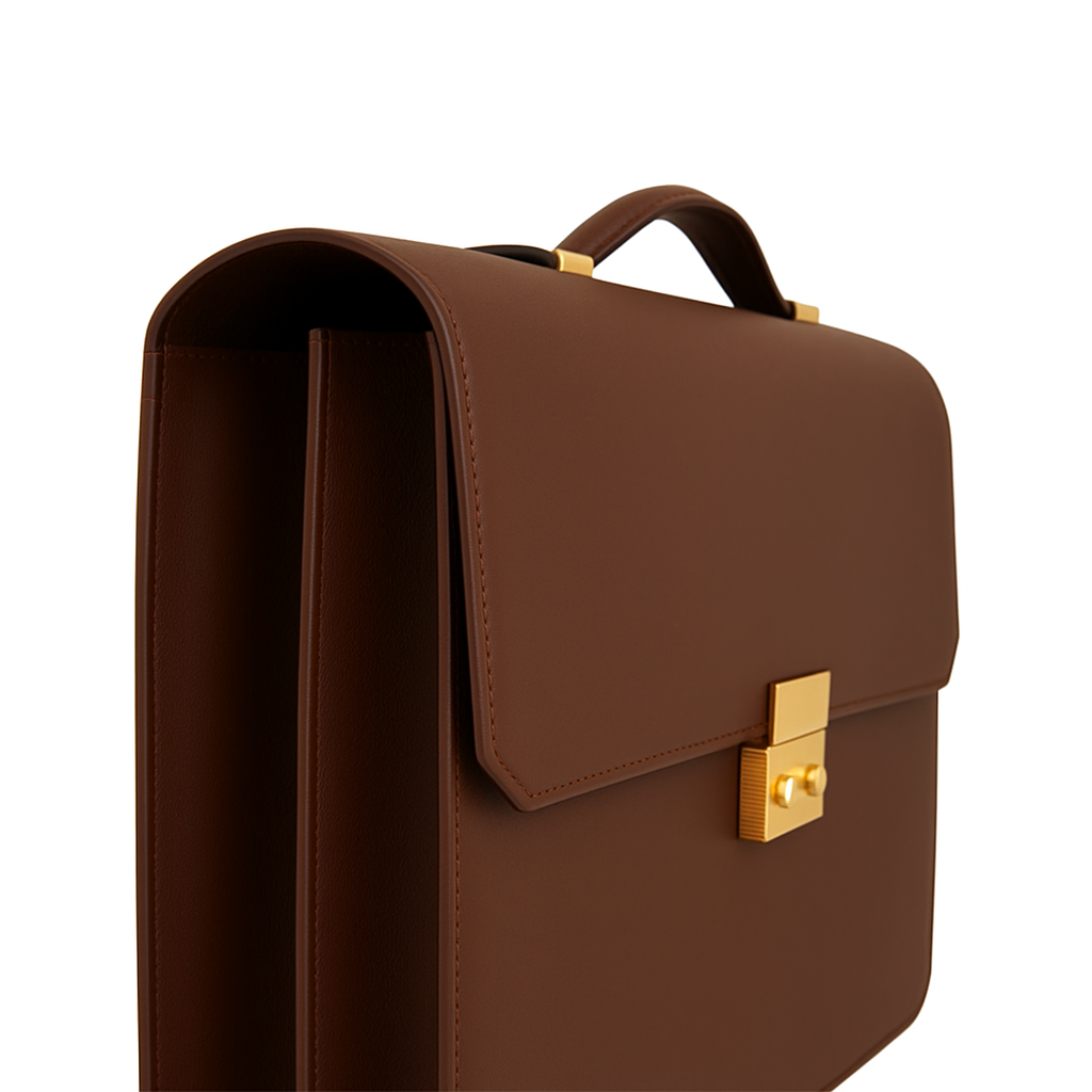 Men's Double Compartment Classy Burgundy  Briefcase