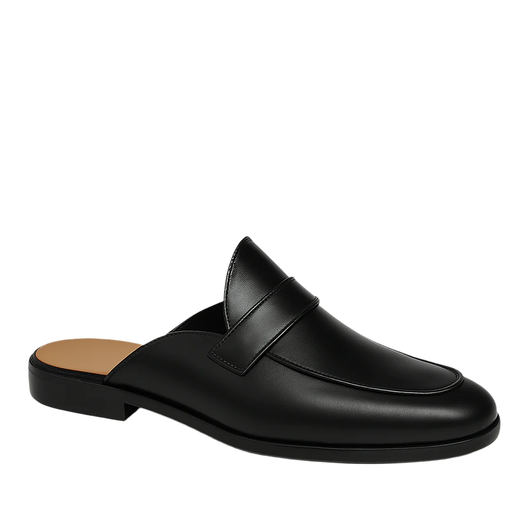 Single Strap Elegant Mule Black