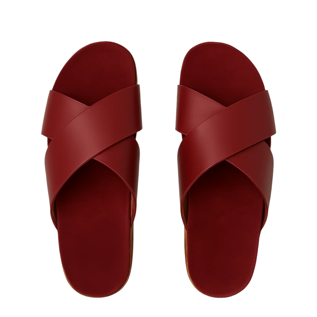 Pure Elegance White Leather Slipper