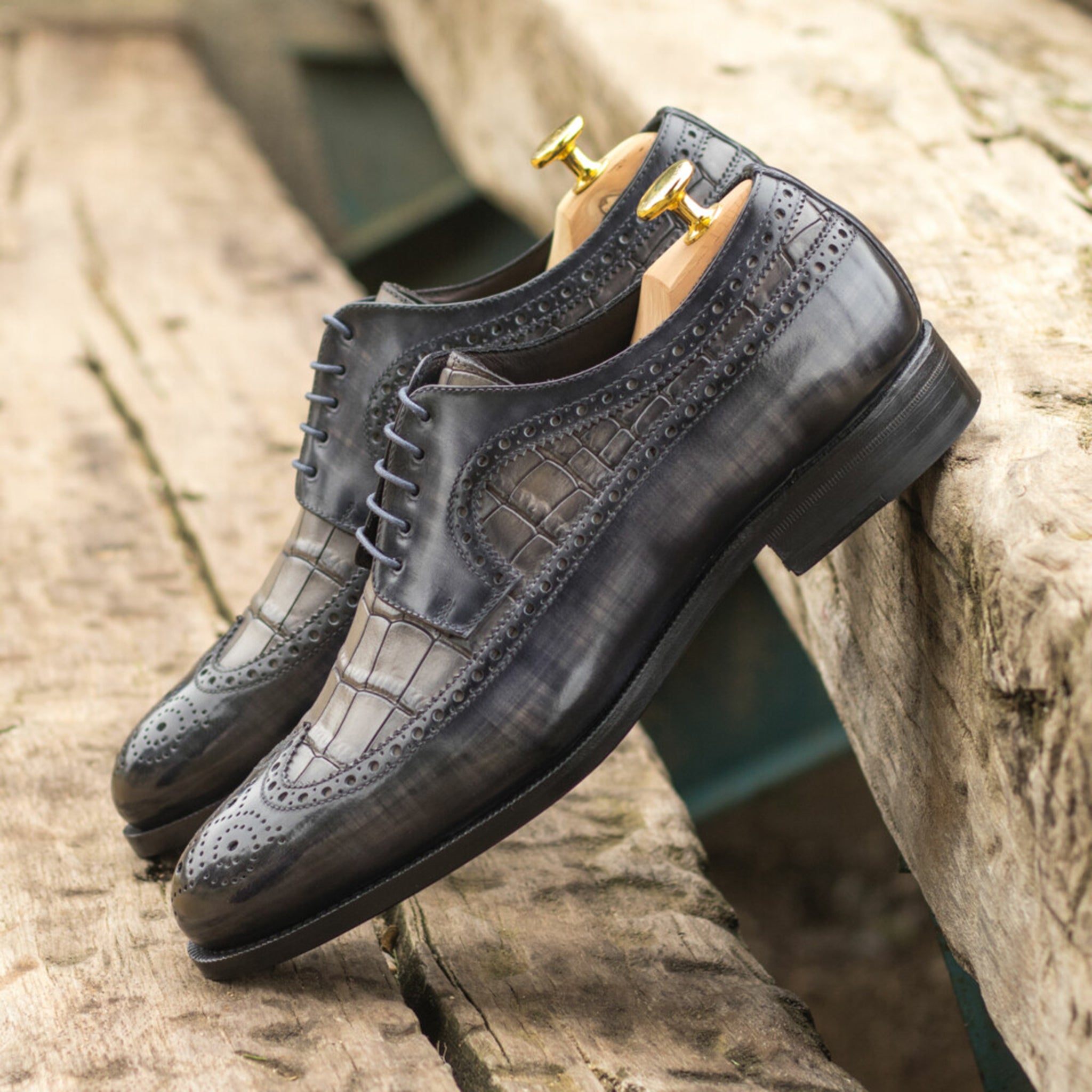 Patina Longwing Blucher Shoes