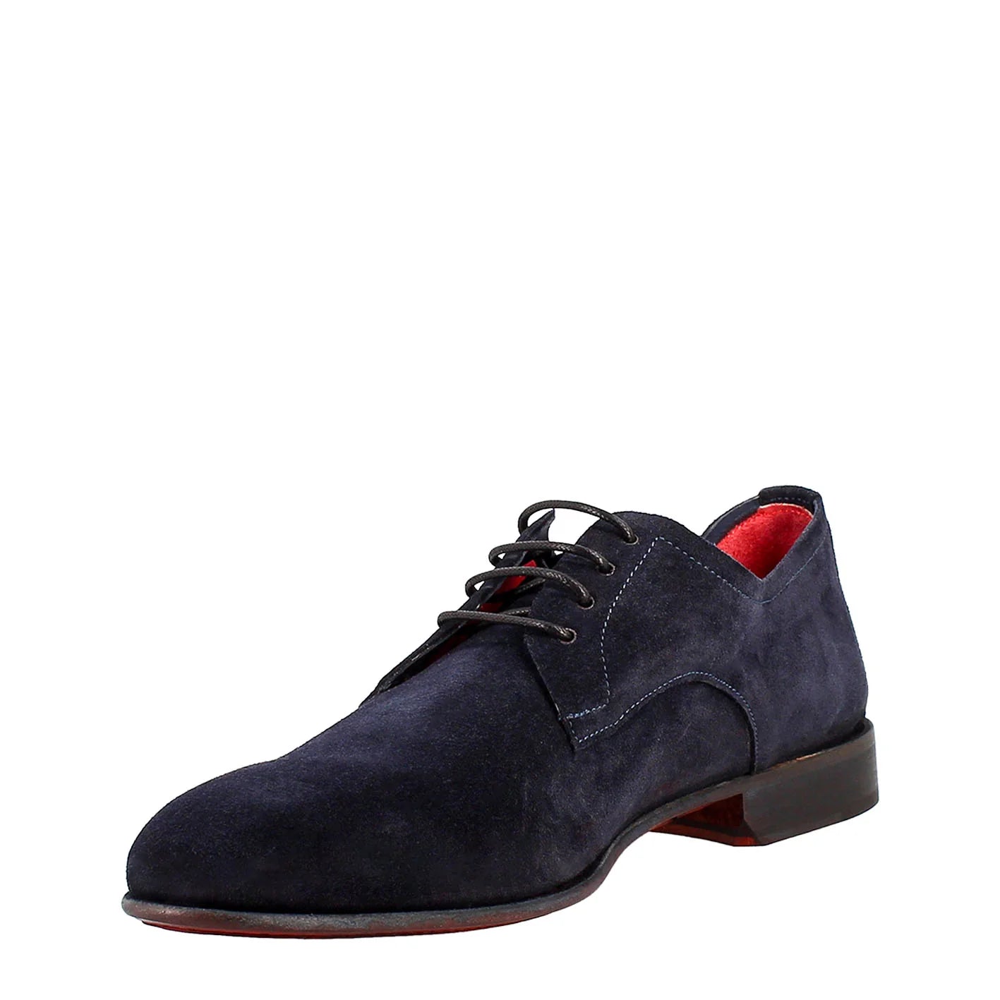 blue Derby Shoes in Suede