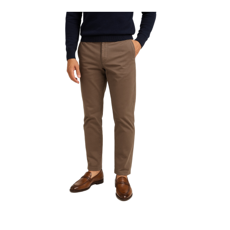 Men's Leather Tan Stitched Penny Loafer