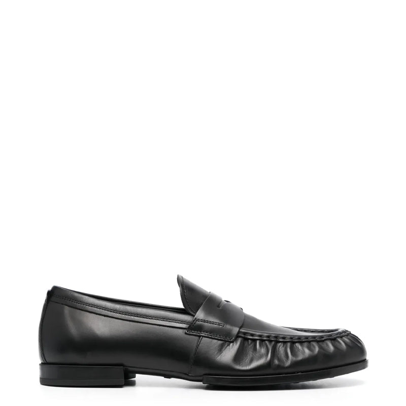 Penny Smooth Leather Black Loafer