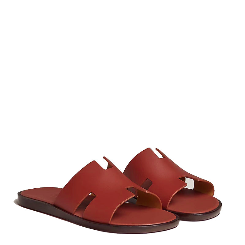 Burgundy H Style Slip On Slipper