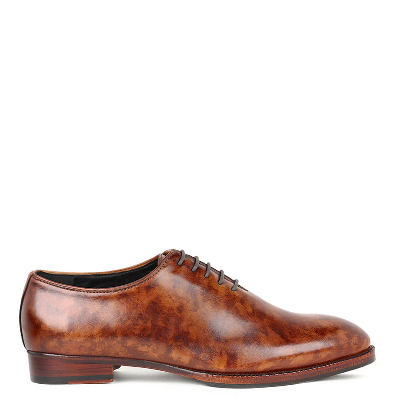 Patina Classic Wholecut Italian Leather Oxford Shoe Tan