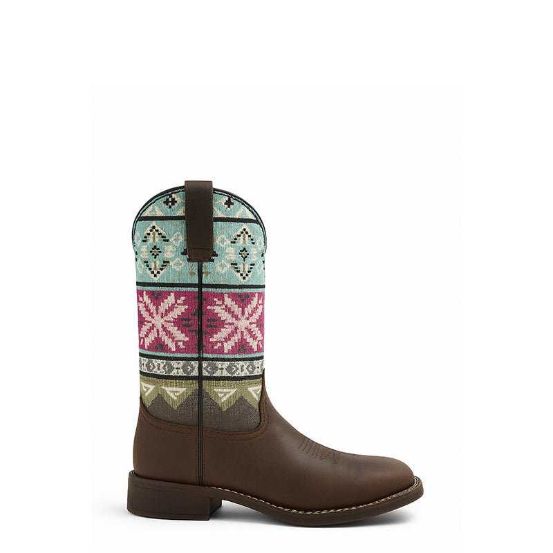 Classic Western Saddle Mosaic Cowboy Boots