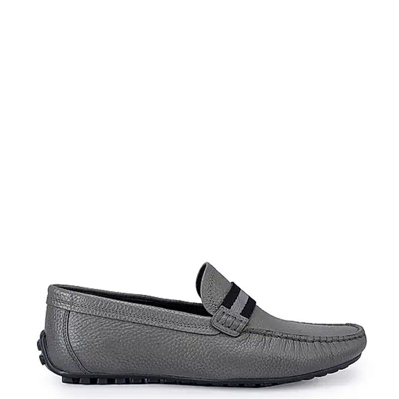 Premium Handmade Leather Moccasins Formal Grey Loafer