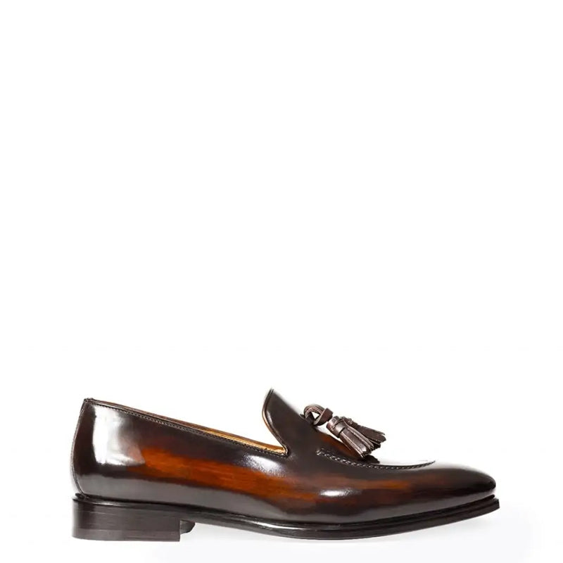 Shiny Leather Pure Tassel Tan/Brown Loafer