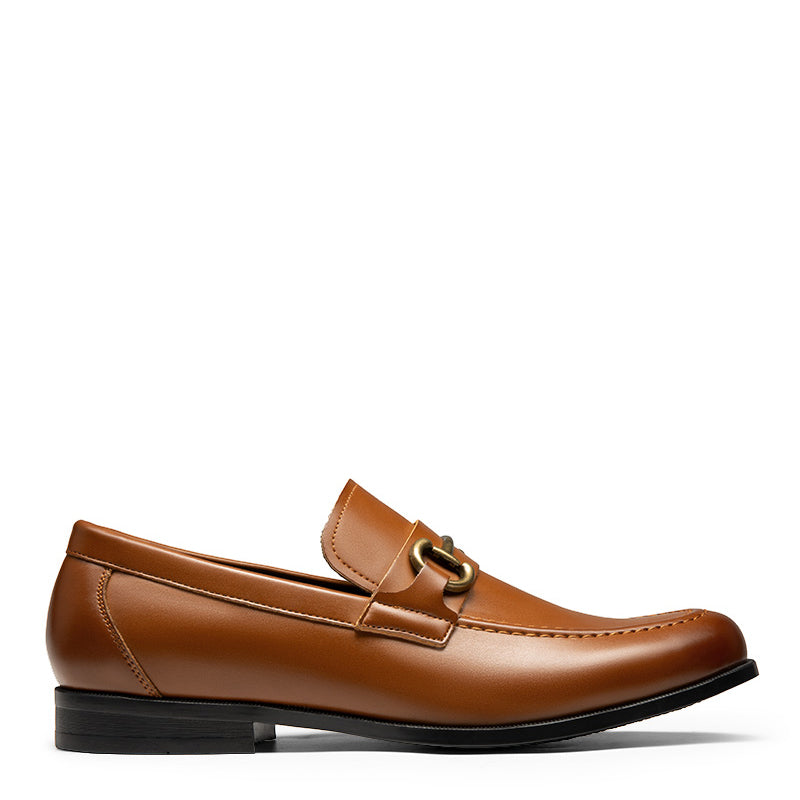 Metallic Slip-On Dress Loafer Tan