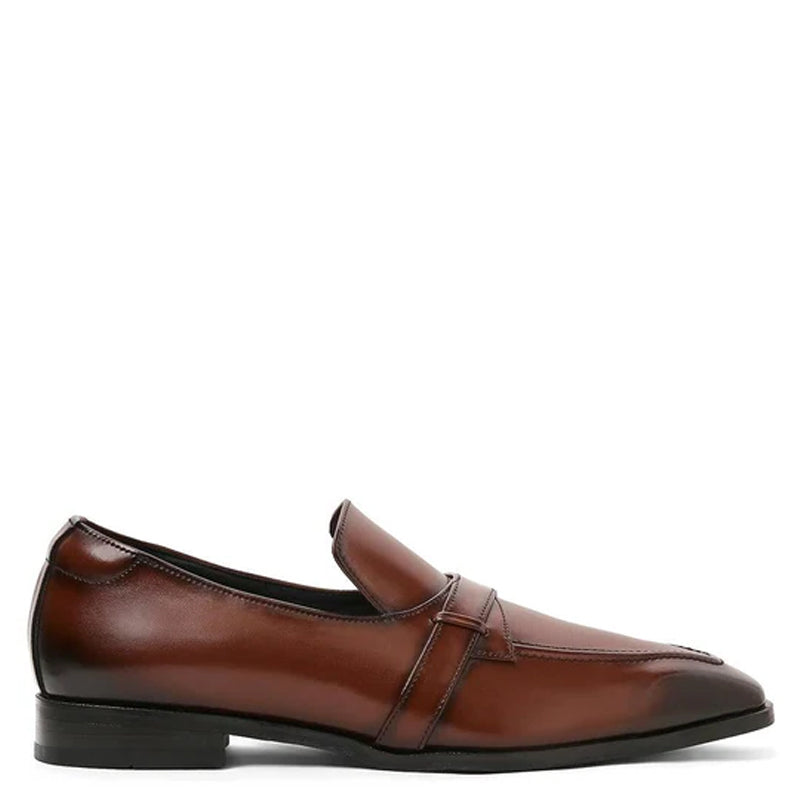 Classic Design Polished Shiny Leather Blue Loafer