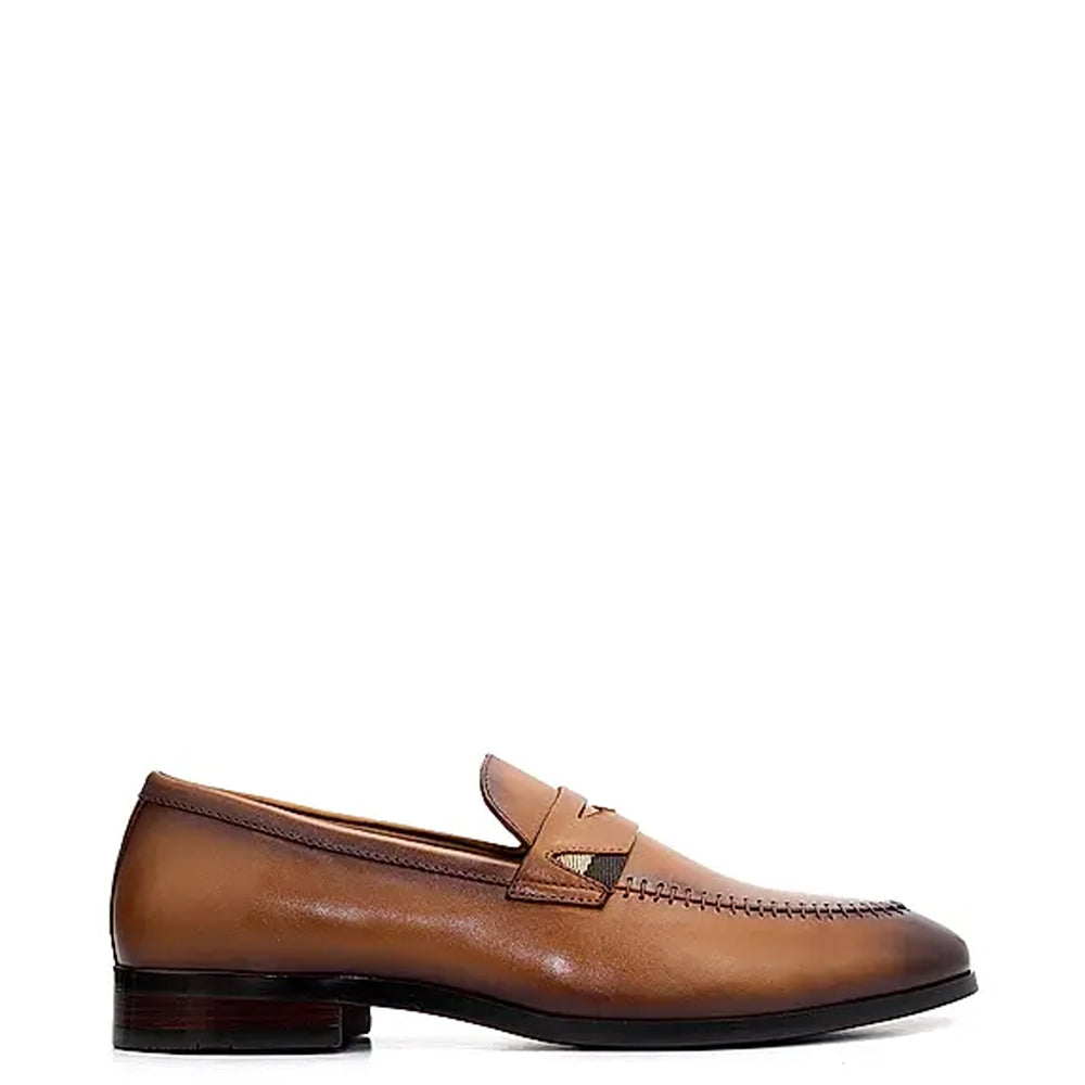 Plain Polished Leather Formal Black Loafer