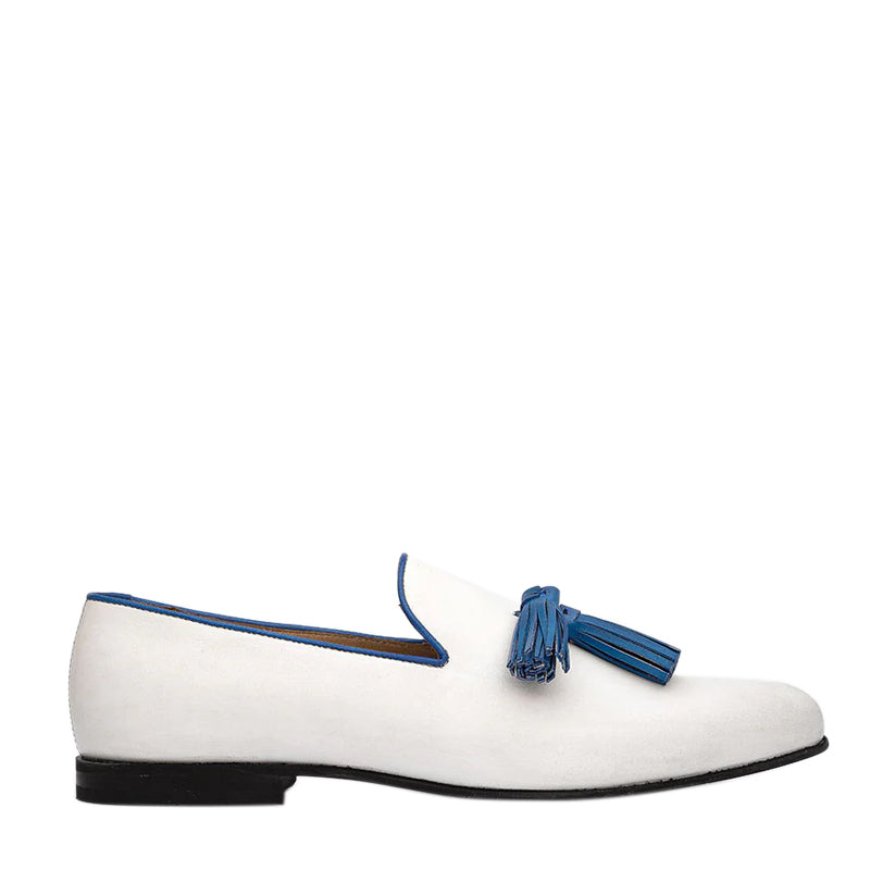 Pure Leather Stylish Tassel White Loafer For Men
