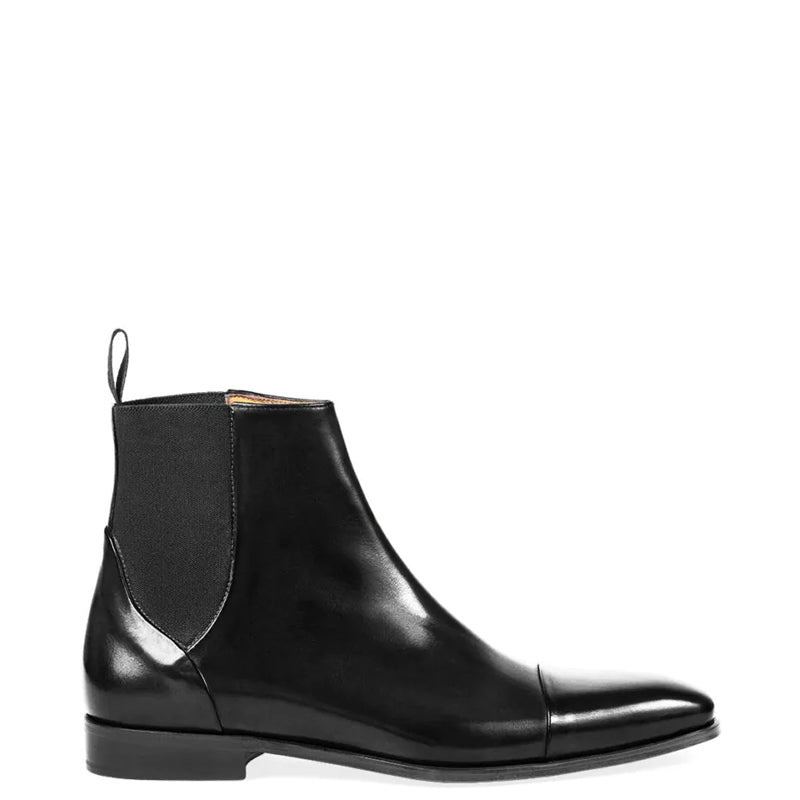 Midnight Classic Shiny Leather Brown Chelsea Boot