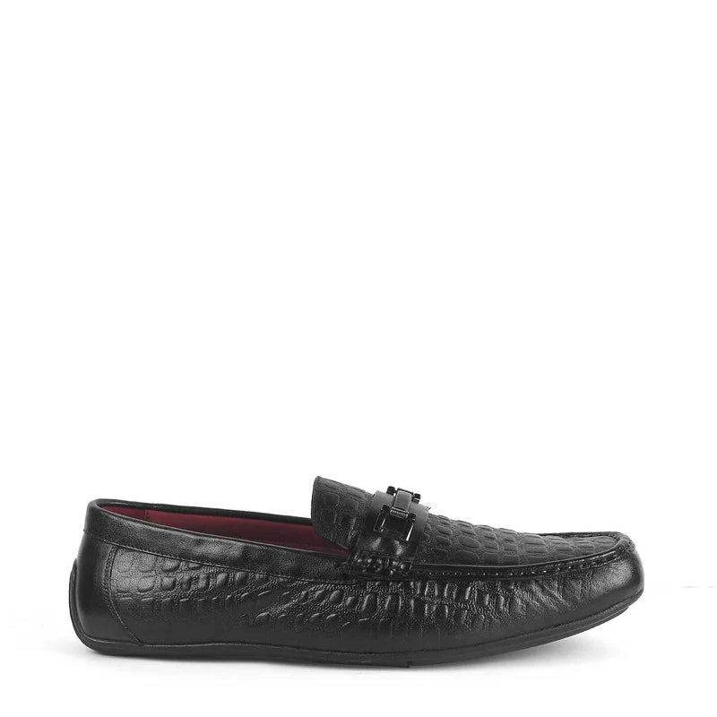 Men Casual Stylish Italian Leather Driving Black Loafer