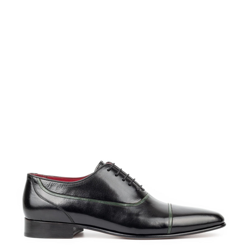 Classic Design Plain Leather Formal Oxford Shoe Green