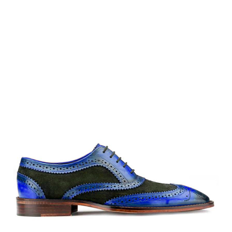 Leather Lace-UP Wingtip Oxford Shoes For Men