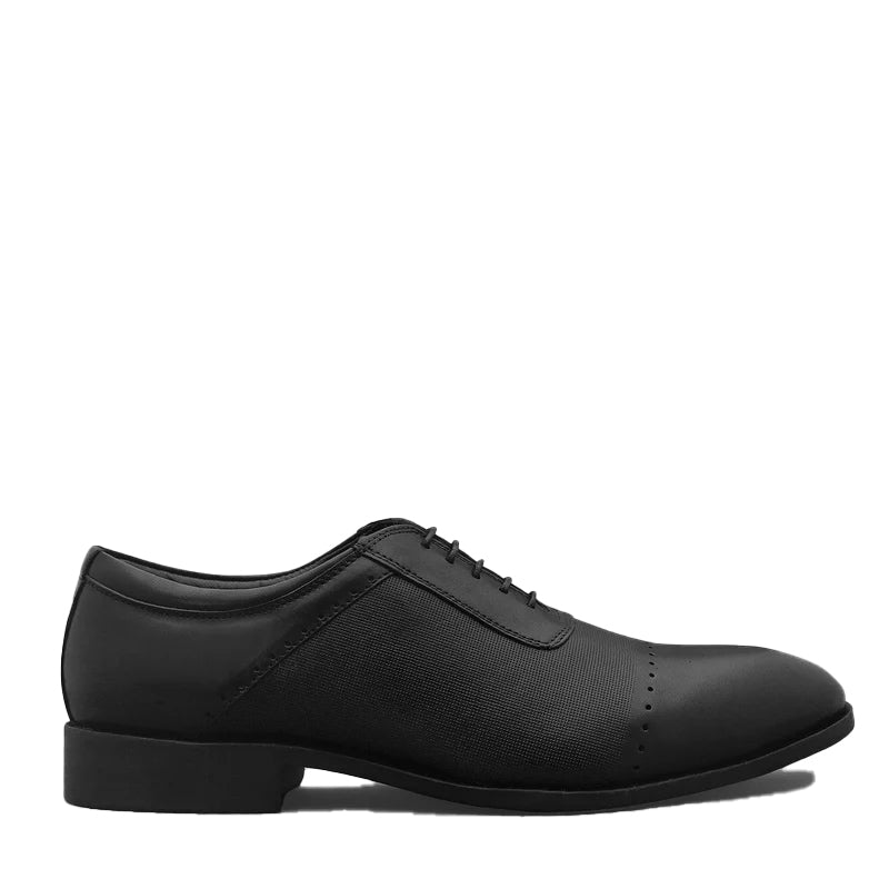 Men Textured Leather Oxford Shoes