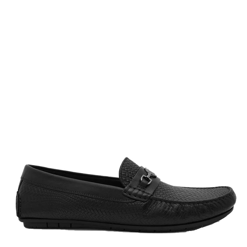 Premium Leather Slip-On Black Loafer For Men