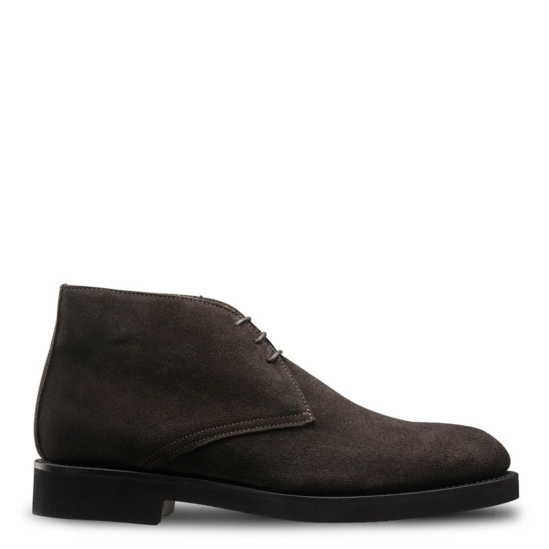 Pure Leather Suede Desert Chukkas Boot Dark Brown