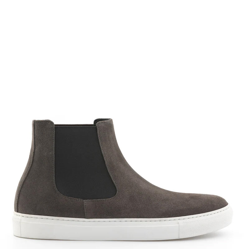 Suede High Top Leather Chelsea Boots