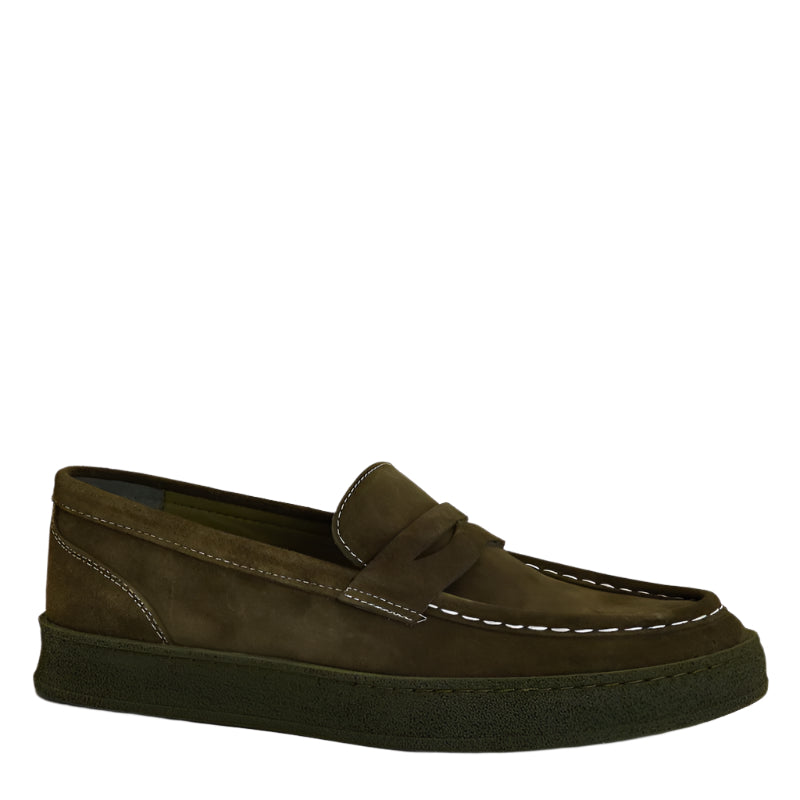 Men's Suede Casual Loafer Green