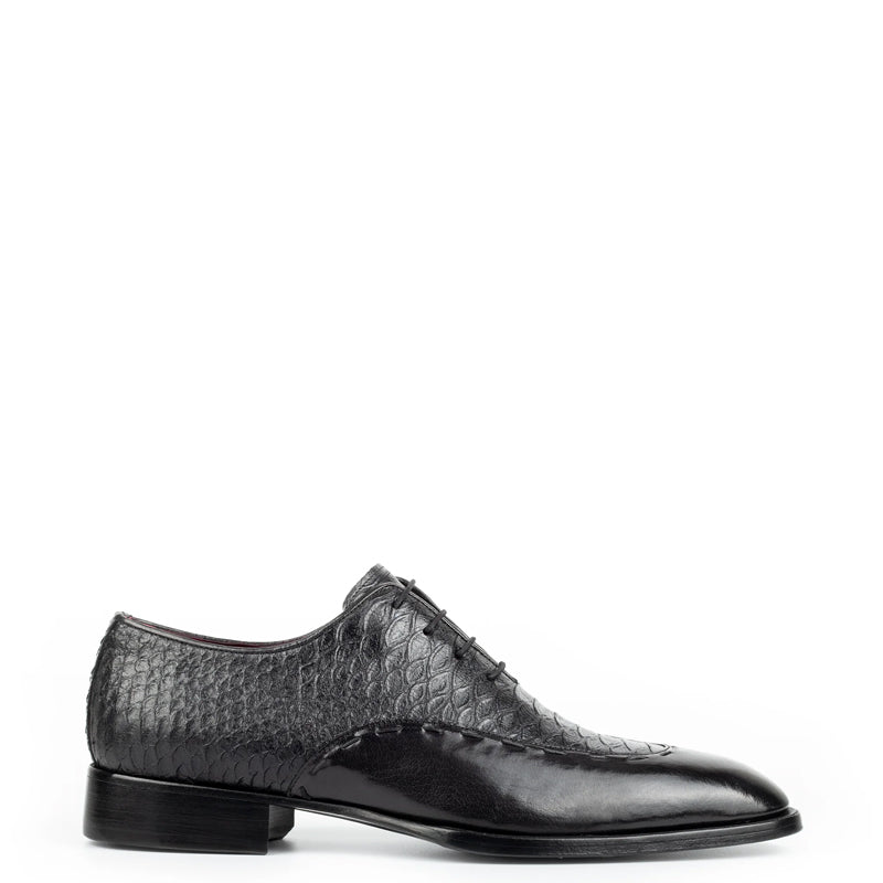 Luxury Handmade Solid Leather Oxford Shoe Black