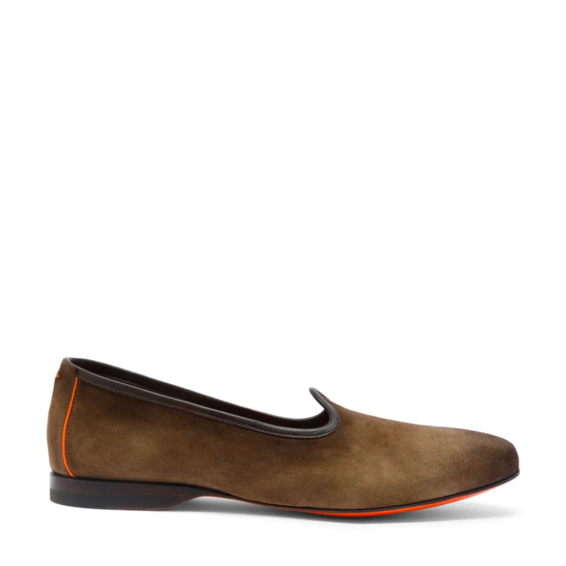 Suede Handmade Leather Velvet Brown Loafer