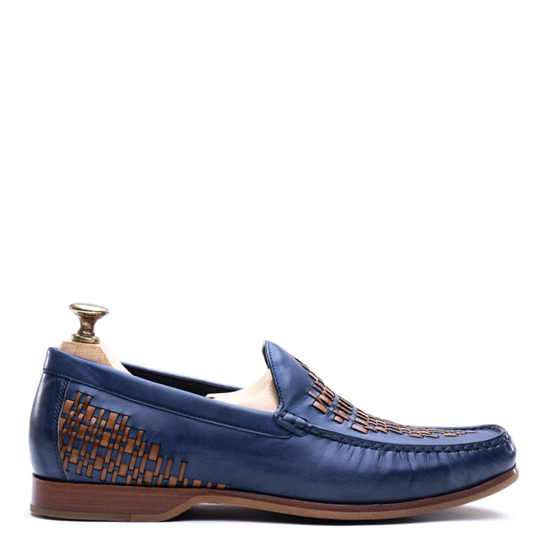 Men Slip-On Leather Tassel Saddle Drift Loafer